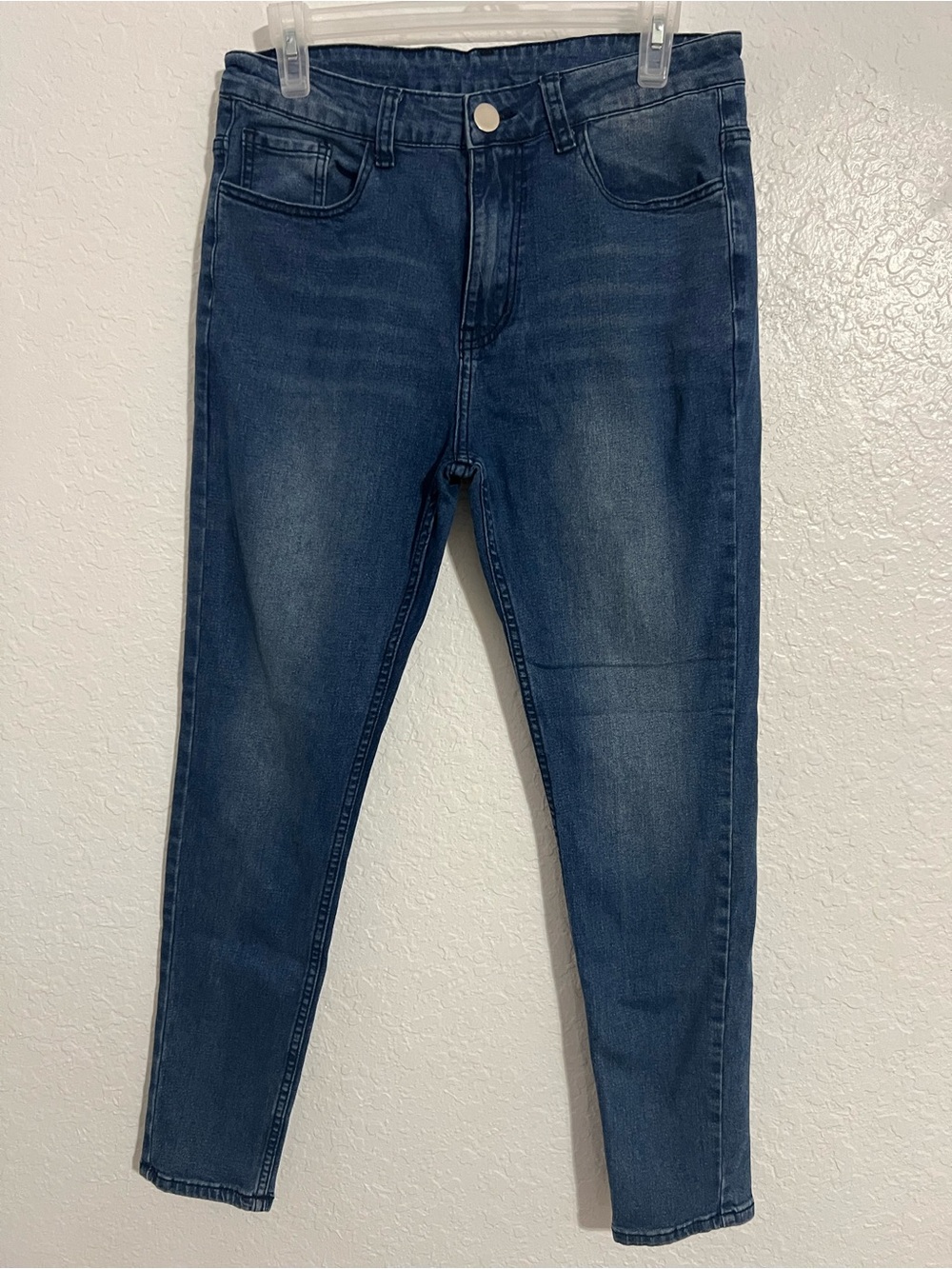 SHEIN Men’s Skinny Stretch Jean Blue Size 30 x 27” Inseam Hight Rise 10” # 656